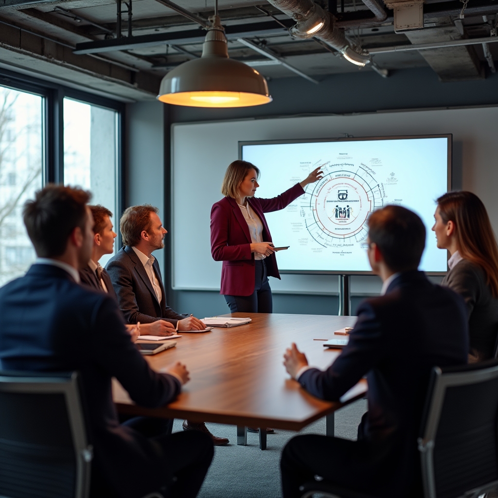 Sessione di formazione aziendale sulla sicurezza finanziaria digitale